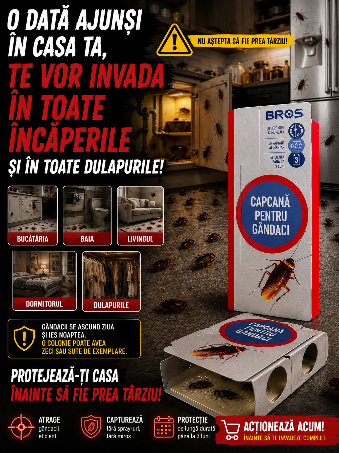 Capcanǎ de gândaci-eliminǎ rapid gândacii