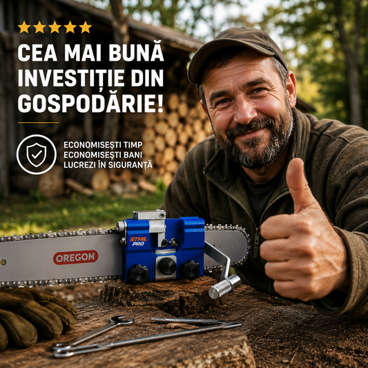 Ascuțitor lanț drujbǎ cu manivelǎ
