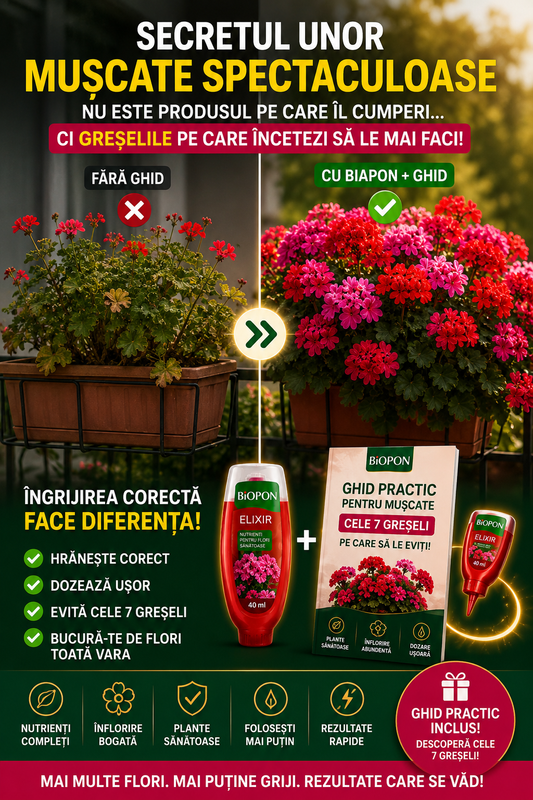 Kit muscate premium + biopon elixir + ghid pratic