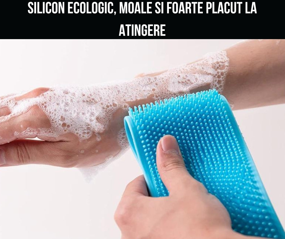 Perie de Baie din Silicon pentru spălat pe spate