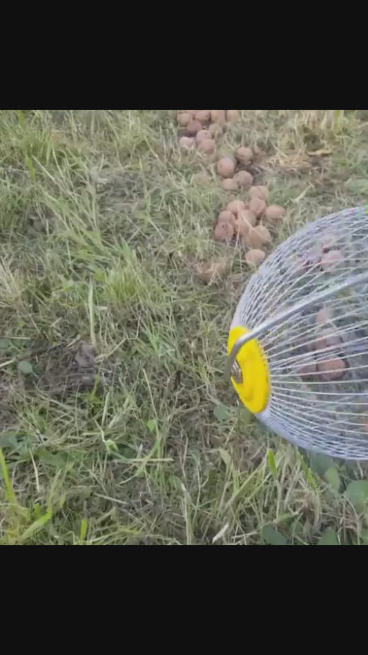 Culegător manual pentru nuci, prune, mere, castane şi alune